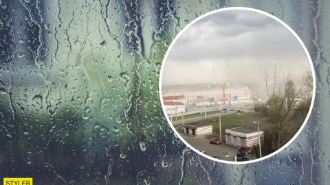 На Харків обрушилася потужна злива зі шквальним вітром: відео буйства стихії