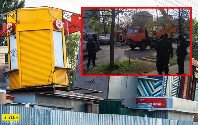 В Киеве массово убирают МАФы: фото и видео масштабной "зачистки"