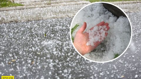 Закарпатье и Буковину засыпало крупным градом: фото бушующей непогоды