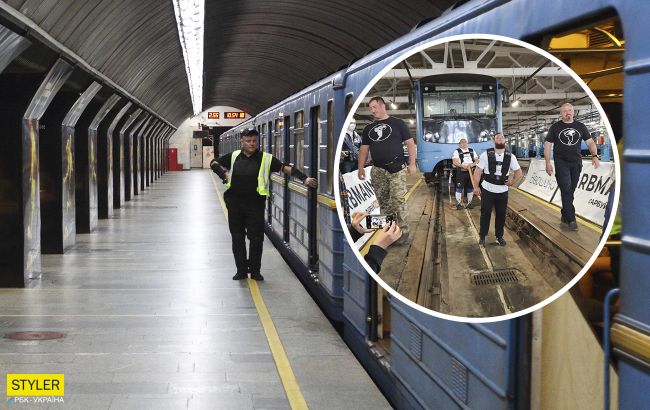 В метро Киева установили рекорд по перетягиванию поезда: сильные фото и видео