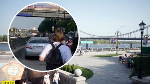В центре Киева чиновники ездят на работу по тротуару: в сети возмущаются (видео)