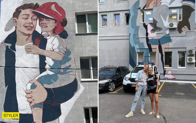 У Києві з'явився новий незвичайний мурал: присвячений рятувальникам