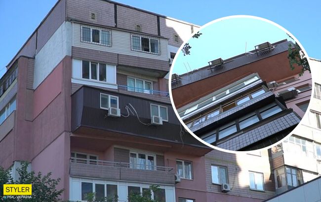 В Днепре жители многоэтажки установили балкон, который напоминает гроб (фото)