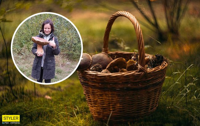 Українка знайшла гриба-рекордсмена: вага трофею майже два кілограми (фото)