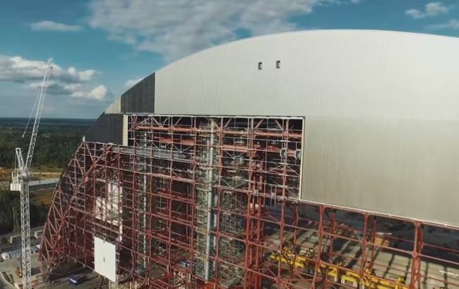Новый саркофаг на ЧАЭС: уникальные кадры с беспилотника