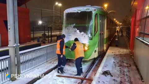 В Киеве произошел сбой в работе скоростного трамвая