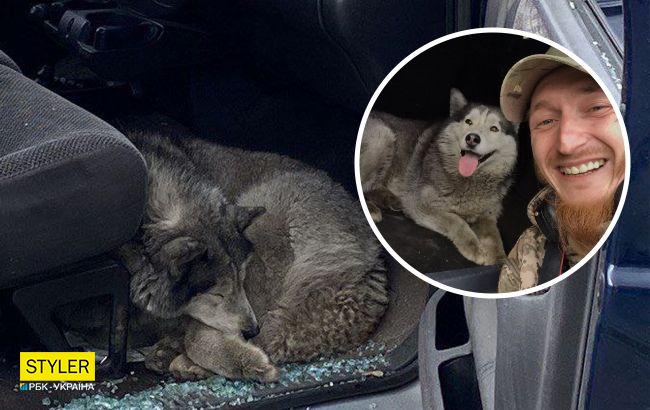 История из Бучи со счастливым концом: патрульный спас пса, который теперь стал его другом