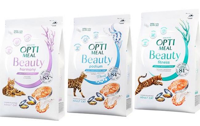Сухий корм для котів Optimeal Beauty: огляд на холістик раціони відомого українського бренду