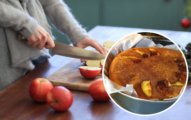 Найпростіша шарлотка з яблук в сковороді: готується швидко і легко