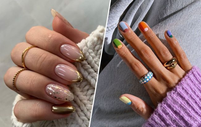 Нюд, неон и блестки: трендовые дизайны зимнего маникюра 2023 (фото)
