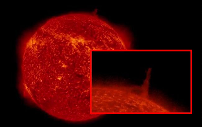 В NASA показали крупнейший смерч на Солнце: невероятное видео