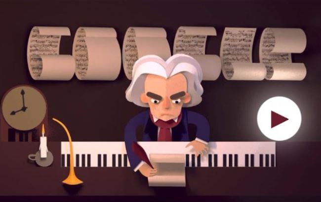 Google випустив дудл-гру в честь дня народження Бетховена