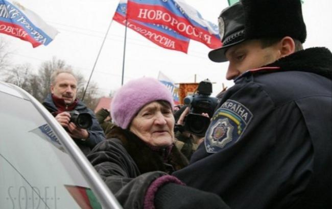 В Сети появились снимки флагов "Новороссии" в Киеве