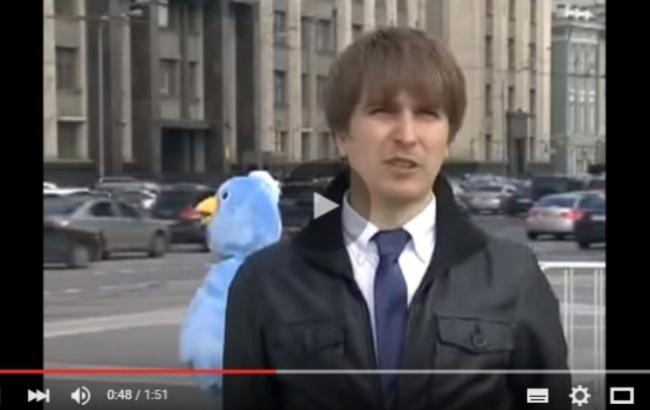 "Птица счастья" помешала российским пропагандистам снимать сюжет у Госдумы