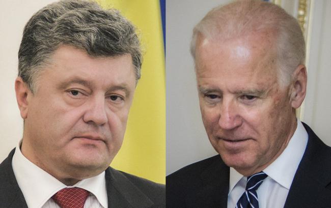 Порошенко обсудил с Байденом сохранение санкций против России
