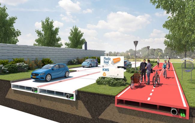 В Голландии планируют строить дороги из пластика