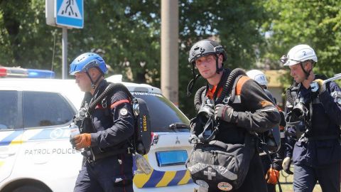 Полиция показала кадры первых минут после атаки дронов на Черкассы (видео)