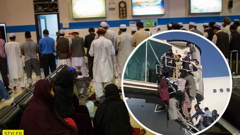 В аэропорту Кабула царит полный хаос: люди штурмуют самолеты и пытаются улететь даже стоя (видео)