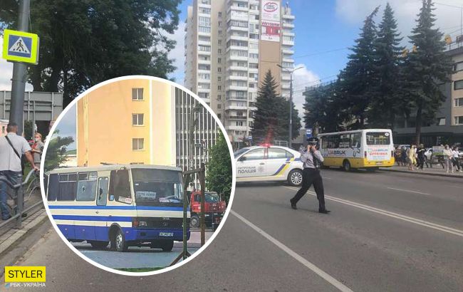 В Луцке захвачен автобус с заложниками: террорист сделал заявление и грозит всех взорвать