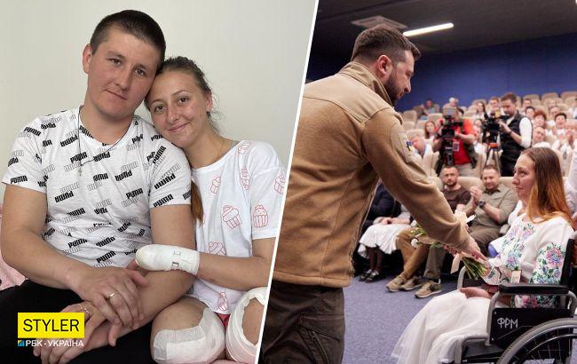 Медсестра из Лисичанска, потерявшая ноги и часть руки, получила награду от Зеленского