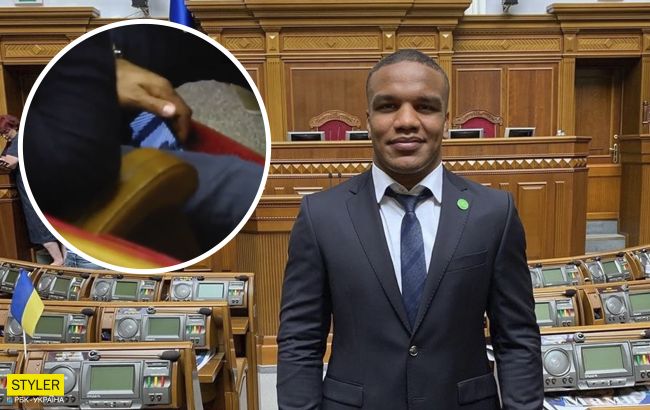 Нардепа Жана Беленюка поймали за просмотром фильма на заседании Рады