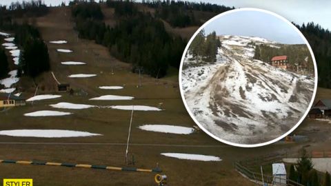 Горнолыжные курорты Карпат остались без снега: печальные фото