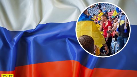 Побитый болельщик с российским флагом на матче Украина - Швеция объяснил выходку