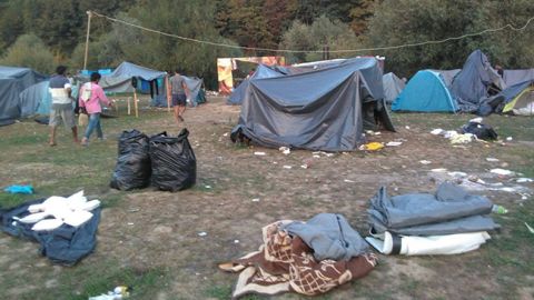 В Боснии произошел пожар в лагере мигрантов