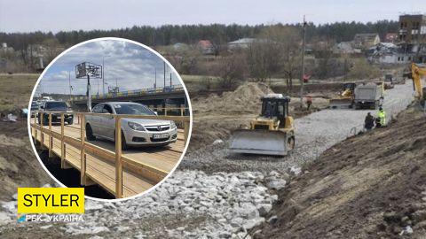 Возле Гостомеля открыли переправу: кто по ней может ездить и как она выглядит (фото)