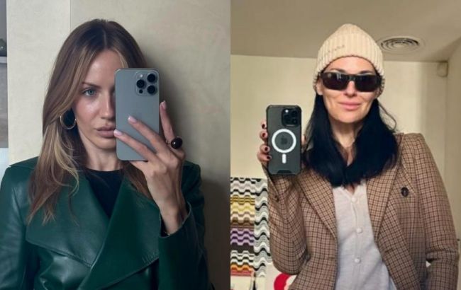 Никитюк, Ефросинина и Квиткова показали стильные образы на ноябрь: тренч, кожа и пальто