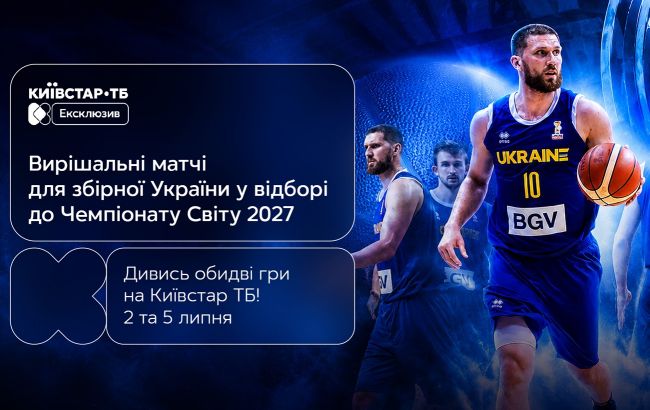 Відбір на Чемпіонат світу-2027 з баскетболу: коли дивитись на Київстар ТБ