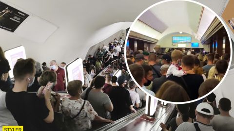 У метро Києва зламався ескалатор через велику кількість людей: утворилася тиснява