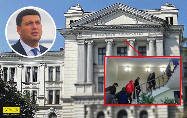 В Одесском медуниверситете попытались устроить диверсию во время визита премьер-министра