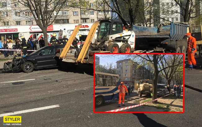Попали в бетономешалку: очевидцы о масштабном ДТП с грузовиком в Днепре (видео)