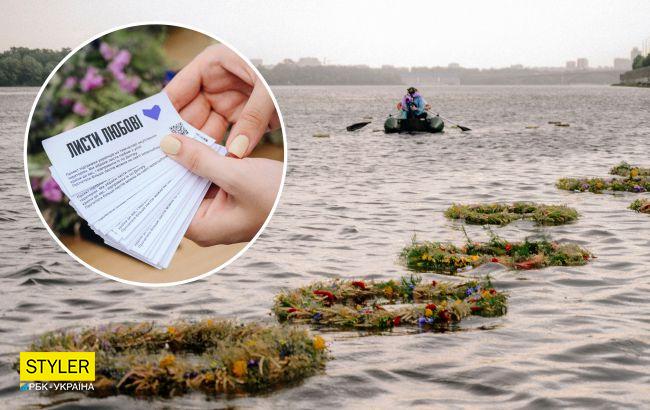 Українці на Купала запустили на Дніпрі вінки з "листами любові": фото та важливі смисли акції