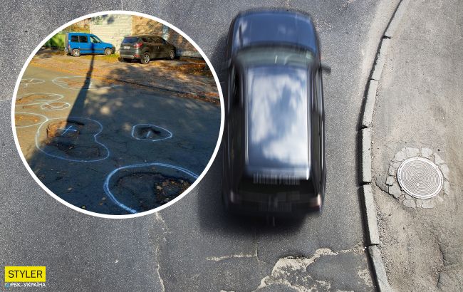 У Києві незвичайним чином намагаються привернути увагу до "пекельного" стану доріг (фото)
