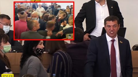 У Рівному у всіх на виду зчепилися депутати: штовхалися і лаялися