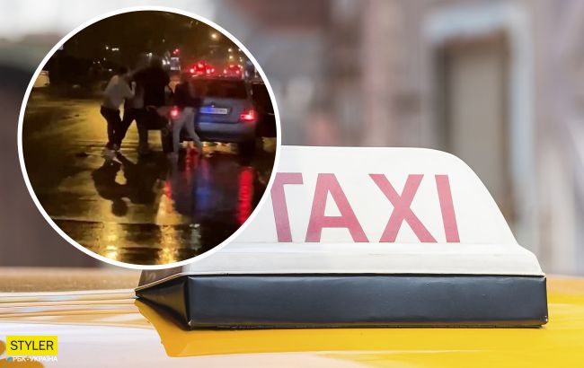 В Одессе таксист сцепился с пассажиром: видео эпичной драки