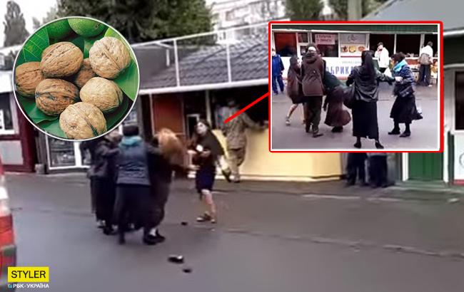 В Кременчуге ромы устроили массовую драку из-за орехов (видео)