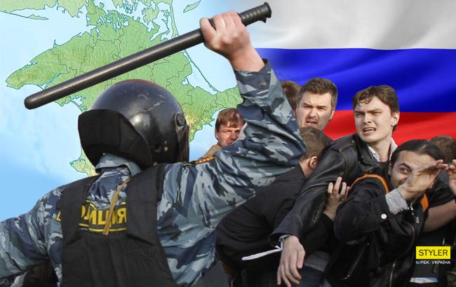 В Симферополе разогнали митинг против действий российских оккупантов