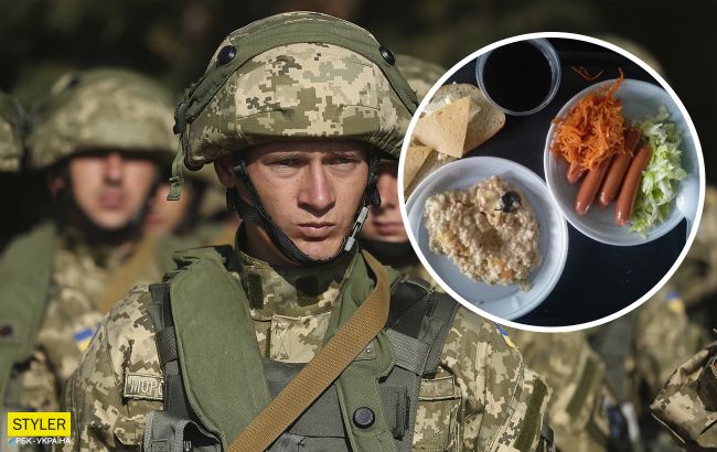Йогурты, бананы и даже хот-доги: офицер показал, как на самом деле кормят военных ВСУ (много фото)