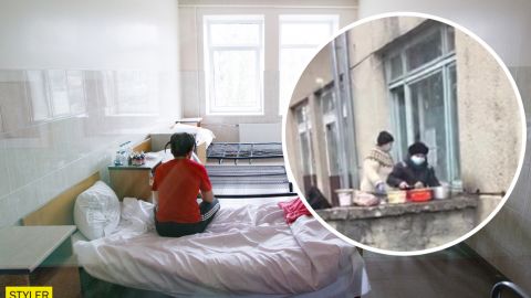 В ковид-больнице под Львовом пациентов кормят через окно с улицы: скандальное видео