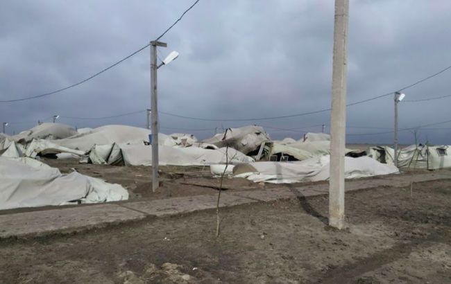 Під Миколаєвом вітер завалив наметове містечко військових