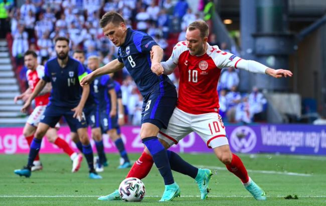 Дания - Финляндия - матч продолжится в 21:30 12 июня | РБК ...