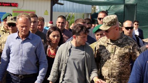 Зеленський та Туск відвідали район ООС