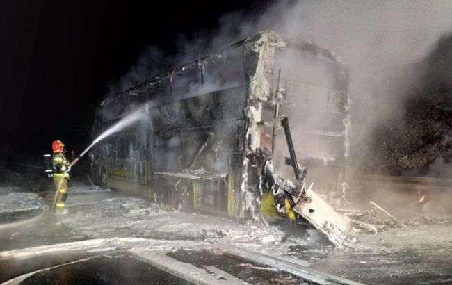 В Польше сгорел автобус, перевозивший украинских туристов