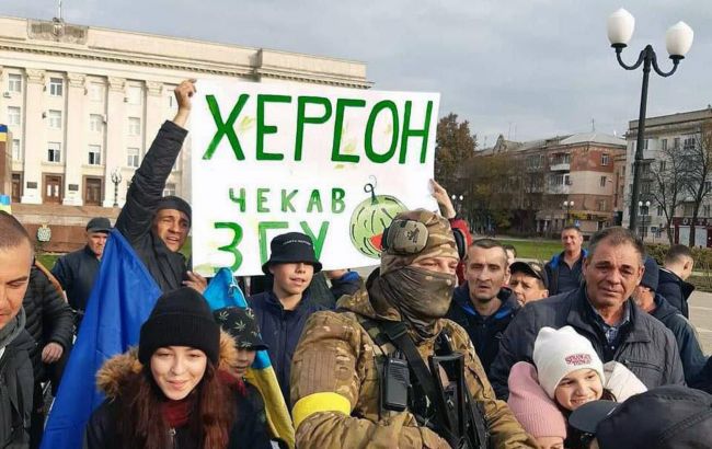 Украинские бойцы показали, как заходили в Херсон (видео)