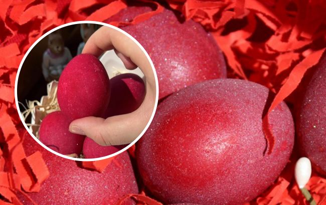 Блискучі крашанки у вині: блогер показала оригінальний спосіб фарбування яєць (відео)