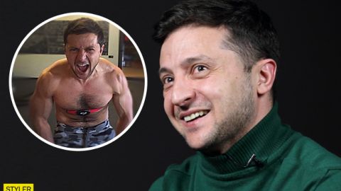 Зеленский без футболки: как и почему менялась фигура президента (фото, видео)