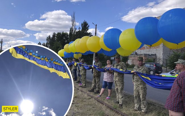 Над оккупированным Донецком пролетел флаг Украины: сюрприз от патриотов